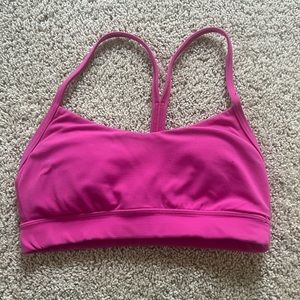 Sonic pink Lululemon Flow Y Bra